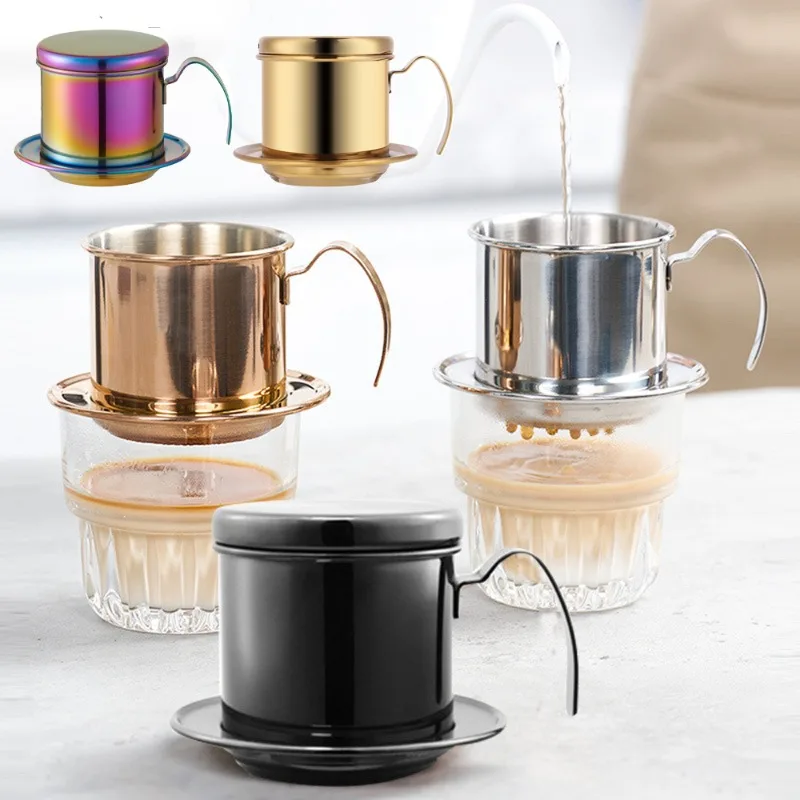Vietnamese Moka Pot Espresso Coffee Maker Portable Stainless Steel Filter Holder Drip Filter Coffee Accessories
Vietnamese Moka Pot Espresso Coffee Maker Portable Stainless Steel Filter Holder Drip Filter Coffee Accessories