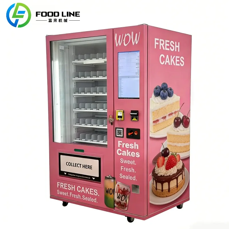 Custom Pastry Vending Machine Refrigerated For Cakes Bread Dessert Fresh Can Cakes Sale Business Refrigerated Devices Machine
Custom Pastry Vending Machine Refrigerated For Cakes Bread Dessert Fresh Can Cakes Sale Business Refrigerated Devices Machine