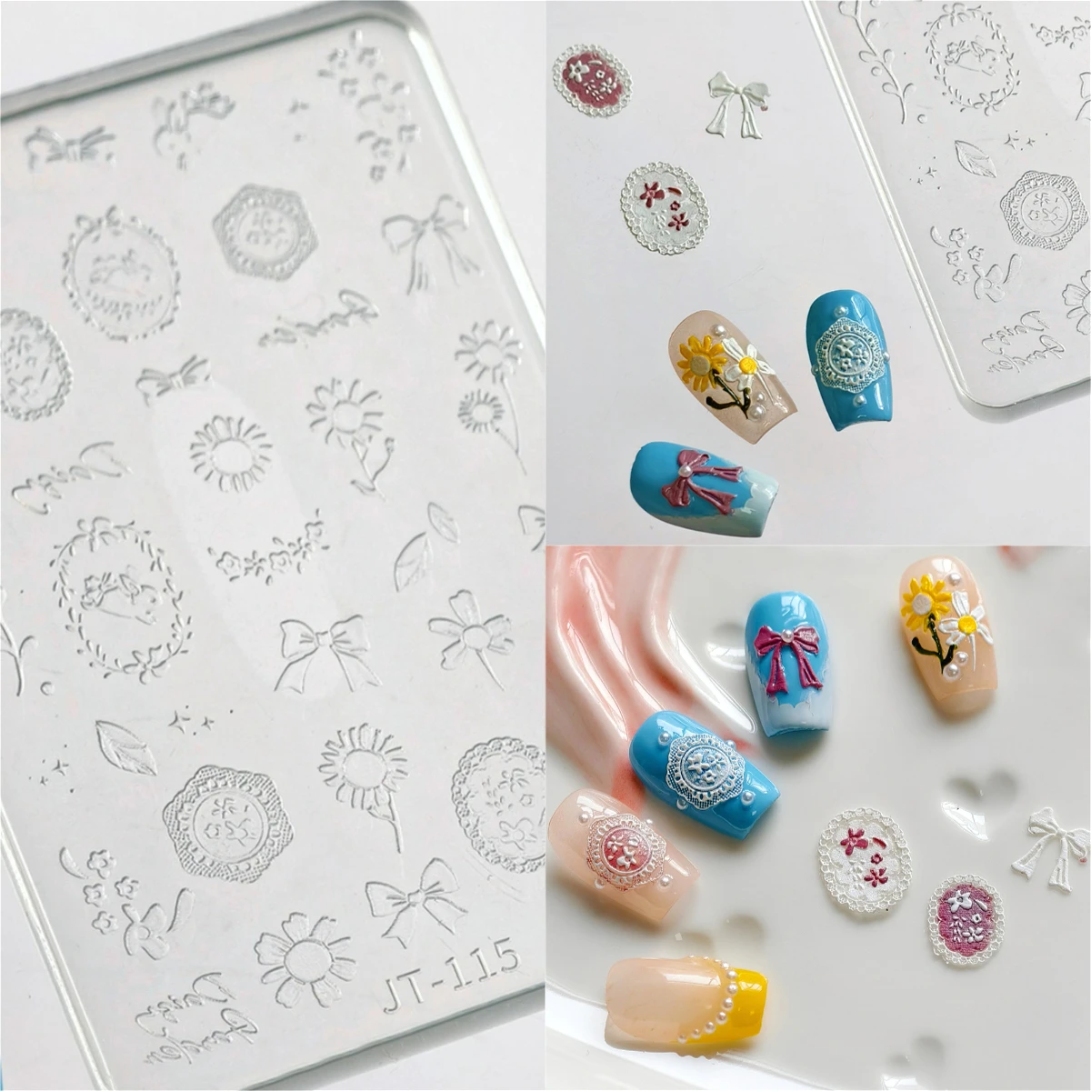 Lovely Rabbit Flowers Stamp Daisy Bowknot 3D Reliefs Silicone Nail Art Accessories Cute UV Gel Manicure Molds DIY Carving Mould
Lovely Rabbit Flowers Stamp Daisy Bowknot 3D Reliefs Silicone Nail Art Accessories Cute UV Gel Manicure Molds DIY Carving Mould