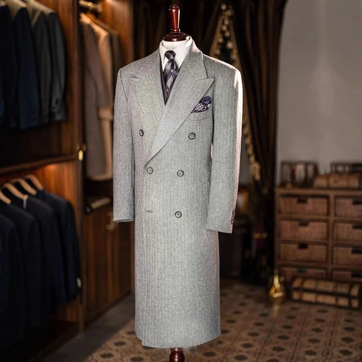 Высококачественное пальто средней длины для осенних и зимних вечеринок в Европе и Америке. Приталенное двубортное пальто. Платья знаменитостей 
Высококачественное пальто средней длины для осенних и зимних вечеринок в Европе и Америке. Приталенное двубортное пальто. Платья знаменитостей