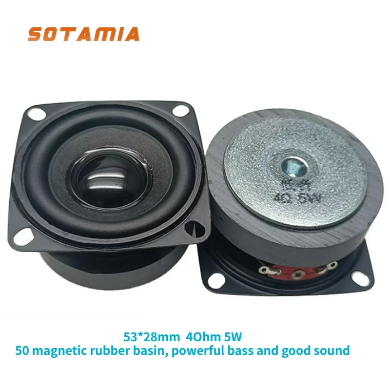 SOTAMIA 2 шт. 2-дюймовый 53 мм квадратный внешний магнитный бас-динамик 4 Ом 5 Вт с резиновым краем, черный яркий колпачок, мини-динамик с воспроизведением
SOTAMIA 2 шт. 2-дюймовый 53 мм квадратный внешний магнитный бас-динамик 4 Ом 5 Вт с резиновым краем, черный яркий колпачок, мини-динамик с воспроизведением
