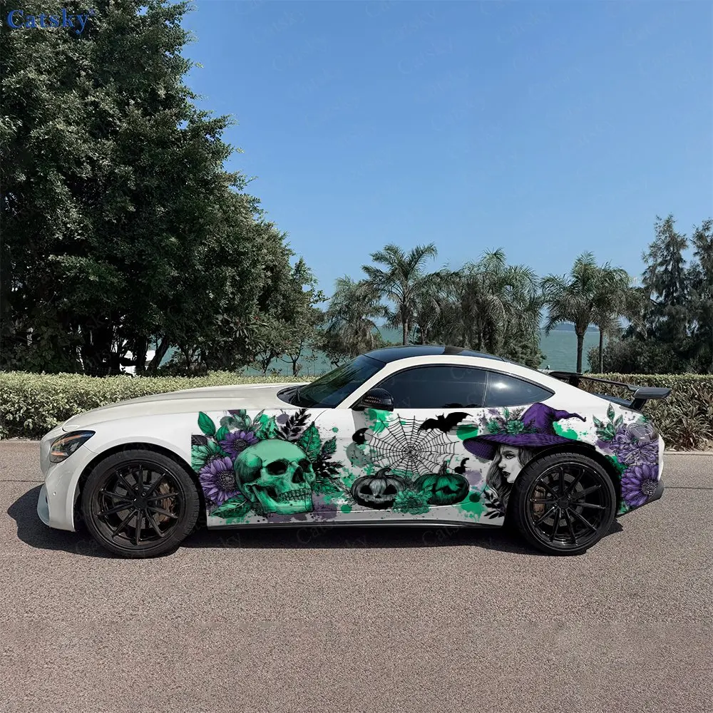 2pcs Spider Web Bat Skull Witch Car Side Wraps, Self-Adhesive PVC Waterproof & Scratch-Resistant Stickers, Car Accessory Gift
2pcs Spider Web Bat Skull Witch Car Side Wraps, Self-Adhesive PVC Waterproof & Scratch-Resistant Stickers, Car Accessory Gift