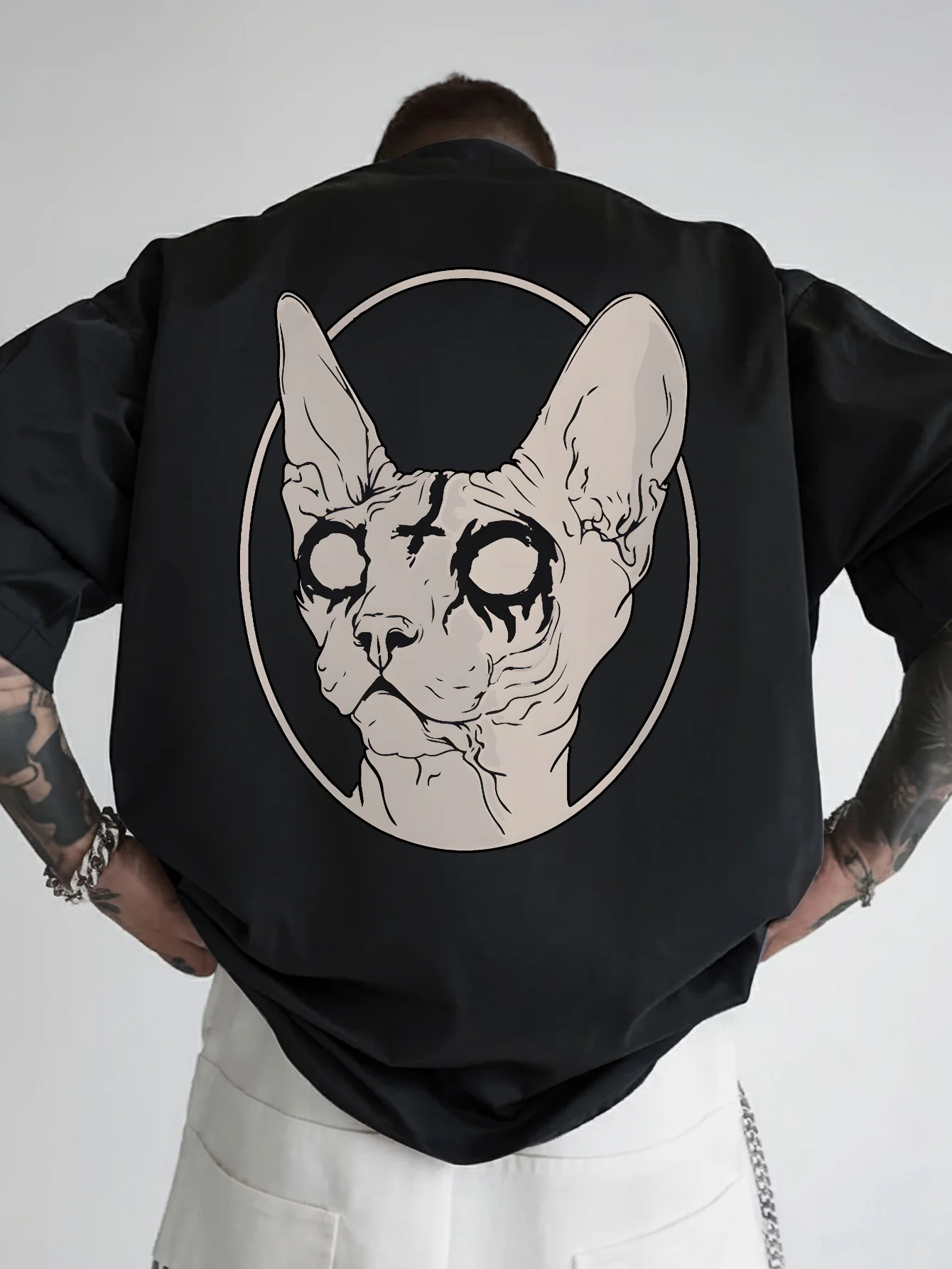 Men's T-Shirt Graphic Print T Shirts with Cat Casual Tops Summer Short Sleeve Round Neck Tee Trendy Fashion Artistic Back Design
Men's T-Shirt Graphic Print T Shirts with Cat Casual Tops Summer Short Sleeve Round Neck Tee Trendy Fashion Artistic Back Design