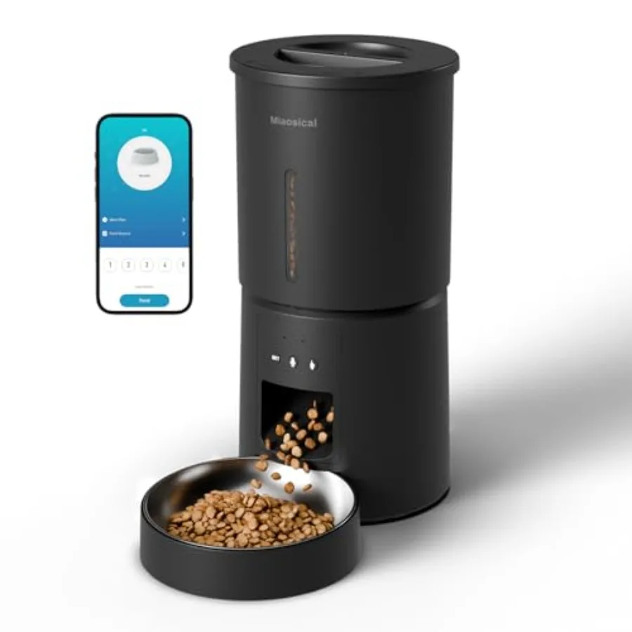 Automatic Cat Feeder, 2.4G WiFi Timed Auto Cat Food Dispenser with 10s Voice Recorder, Dual Power Supply, 4.2L Auto Cats Feeder
Automatic Cat Feeder, 2.4G WiFi Timed Auto Cat Food Dispenser with 10s Voice Recorder, Dual Power Supply, 4.2L Auto Cats Feeder
