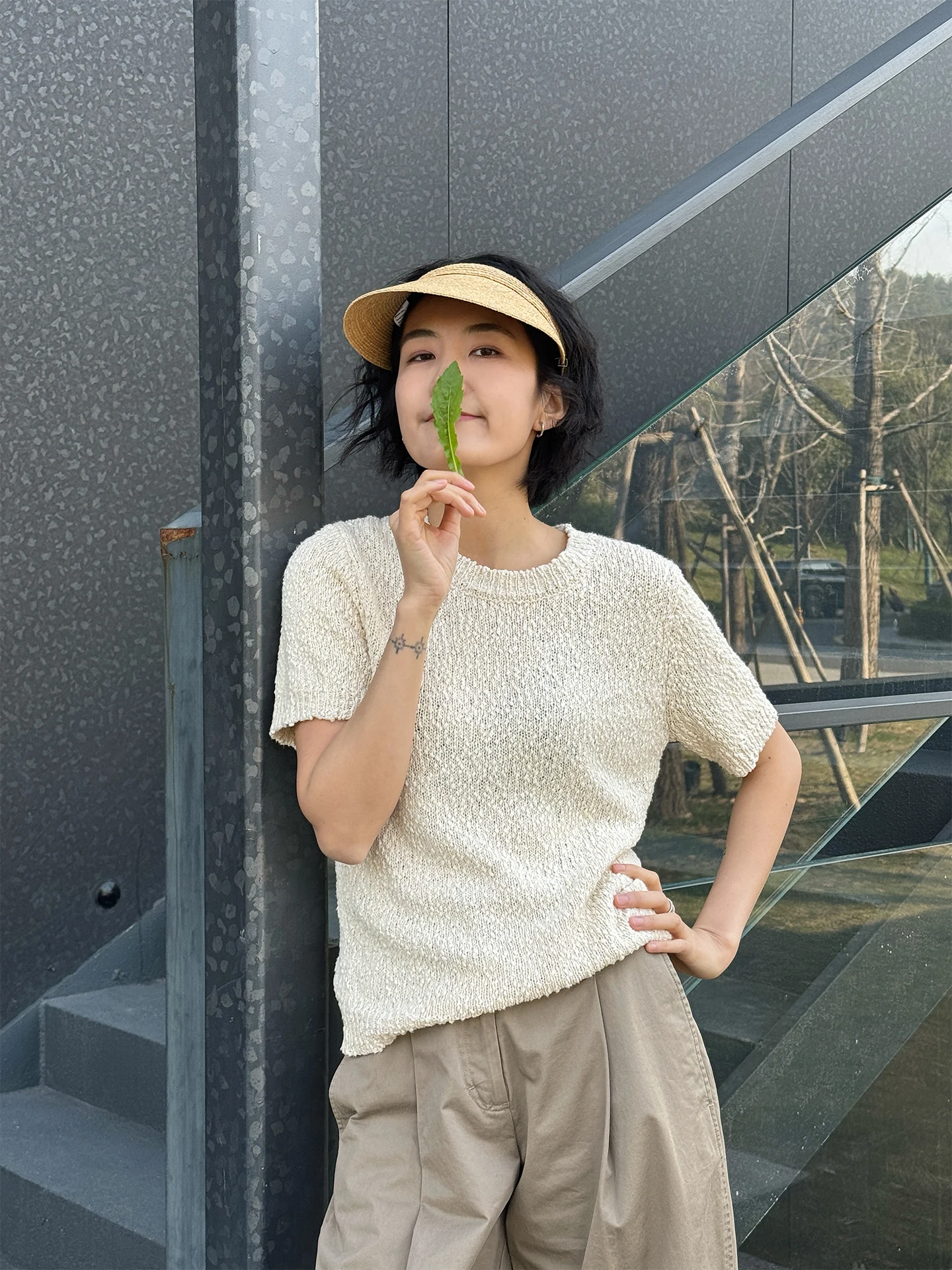 Langqing Pure Cotton Knitted ort Sve round Ne T-irt Soft Comfortable Breathable Women's Casual Wear Spring Summer
Langqing Pure Cotton Knitted ort Sve round Ne T-irt Soft Comfortable Breathable Women's Casual Wear Spring Summer