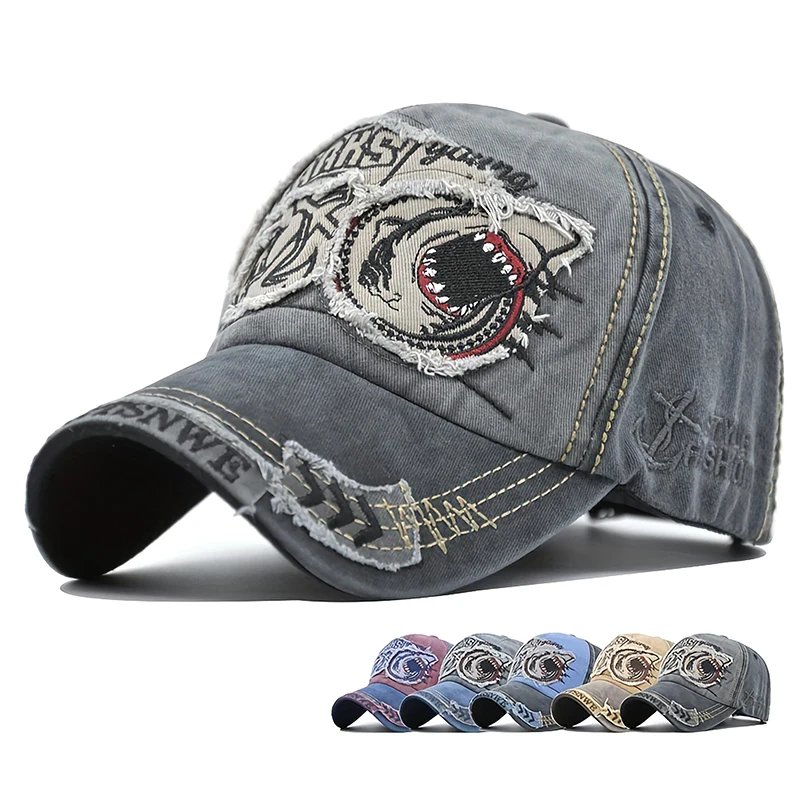 1Pc Hip Hop Embroidered Shark Color Block Vintage Washed Baseball Cap Men Women Outdoor Fashion Casual Adjustable Hats
1Pc Hip Hop Embroidered Shark Color Block Vintage Washed Baseball Cap Men Women Outdoor Fashion Casual Adjustable Hats