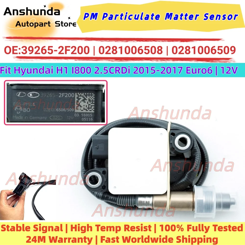 PM Particulate Matter Sensor 39265-2F200 0281006508 0281006509 12V For Hyundai H1 Starex I800 2015-2017 2.5 CRDi Diesel DPF SCR
PM Particulate Matter Sensor 39265-2F200 0281006508 0281006509 12V For Hyundai H1 Starex I800 2015-2017 2.5 CRDi Diesel DPF SCR