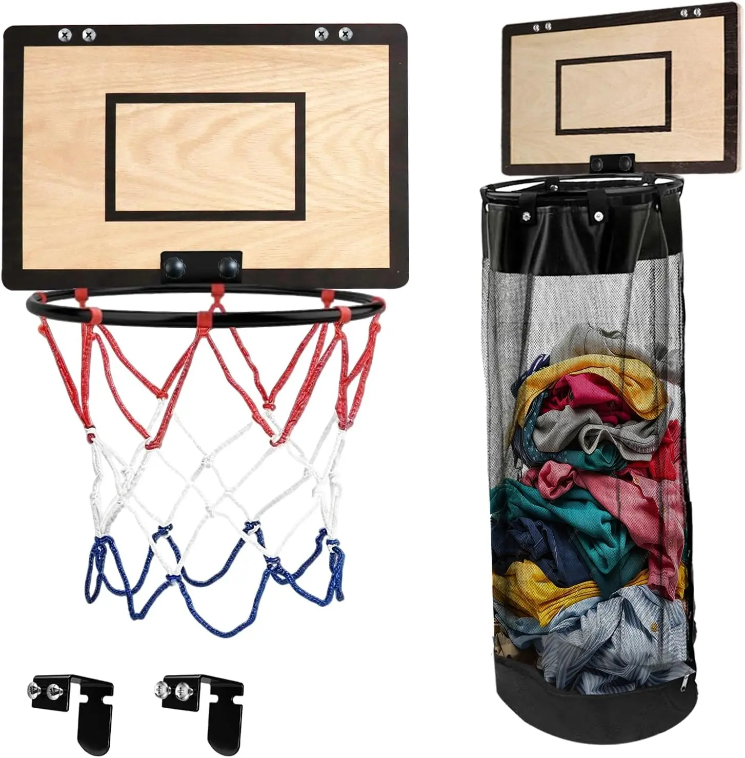 2-in-1 Basketball Hoop Laundry Hamper, Space Saving Over Door Organizer for Kids, Dorm, Bedroom
2-in-1 Basketball Hoop Laundry Hamper, Space Saving Over Door Organizer for Kids, Dorm, Bedroom