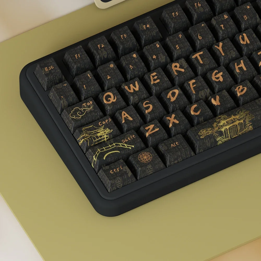 Black gold retro style keycap, original PBT 61/68/75/98 mechanical keyboard cap
Black gold retro style keycap, original PBT 61/68/75/98 mechanical keyboard cap
