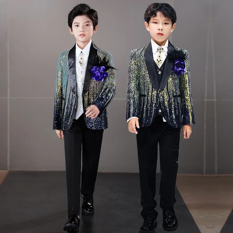 Children's Suit Set, Boys' Flower Boy Host Dress, British Style Boys' Runway Show Piano Performance Costume
Children's Suit Set, Boys' Flower Boy Host Dress, British Style Boys' Runway Show Piano Performance Costume