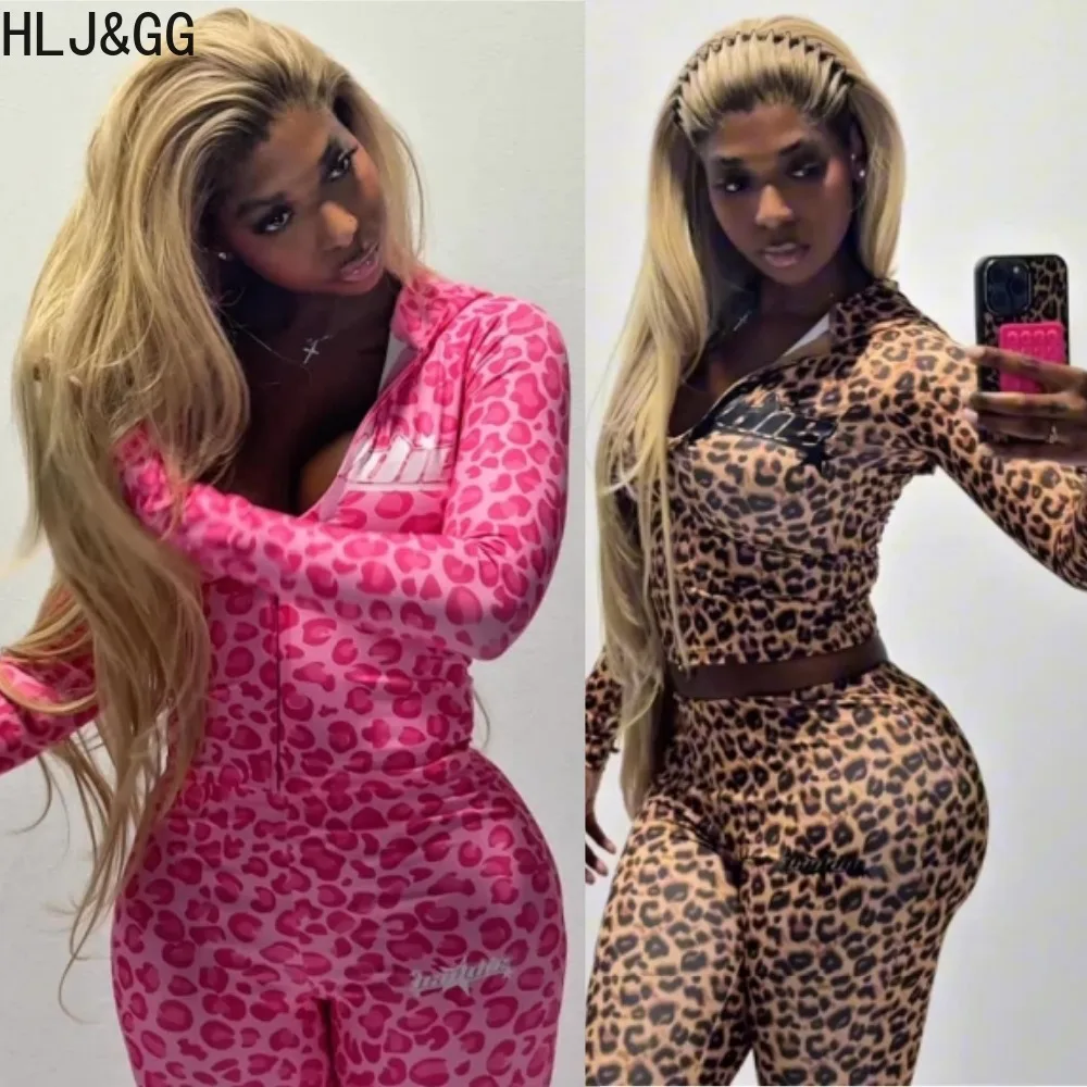 HLJ&GG Y2K Sexy Letter Leopard Print Two Piece Sets Women Zipper Long Sleeve Slim Top And Skinny Pants Outfit Fashion Streetwear
HLJ&GG Y2K Sexy Letter Leopard Print Two Piece Sets Women Zipper Long Sleeve Slim Top And Skinny Pants Outfit Fashion Streetwear