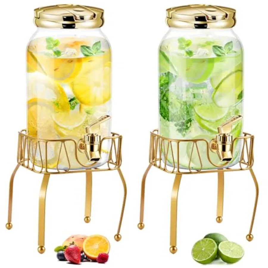 2 Pcs Plastic Drink Dispenser with Stand Beverage Dispenser with Sturdy Metal Base Juice Jar for Parties Lemonade Jar Spigot fo
2 Pcs Plastic Drink Dispenser with Stand Beverage Dispenser with Sturdy Metal Base Juice Jar for Parties Lemonade Jar Spigot fo