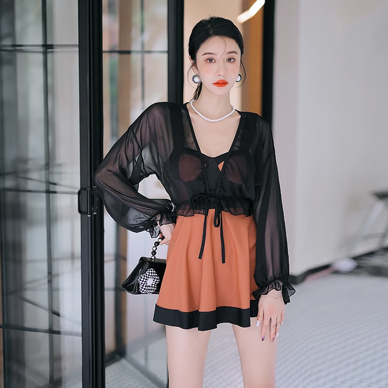 Korea Style Lace One-Piece Swimsuit Women Patchwork Swimwear 2 Pieces Monokini Skirt Swim Suit Belt Trikini Bathing Suit Wrap
Korea Style Lace One-Piece Swimsuit Women Patchwork Swimwear 2 Pieces Monokini Skirt Swim Suit Belt Trikini Bathing Suit Wrap