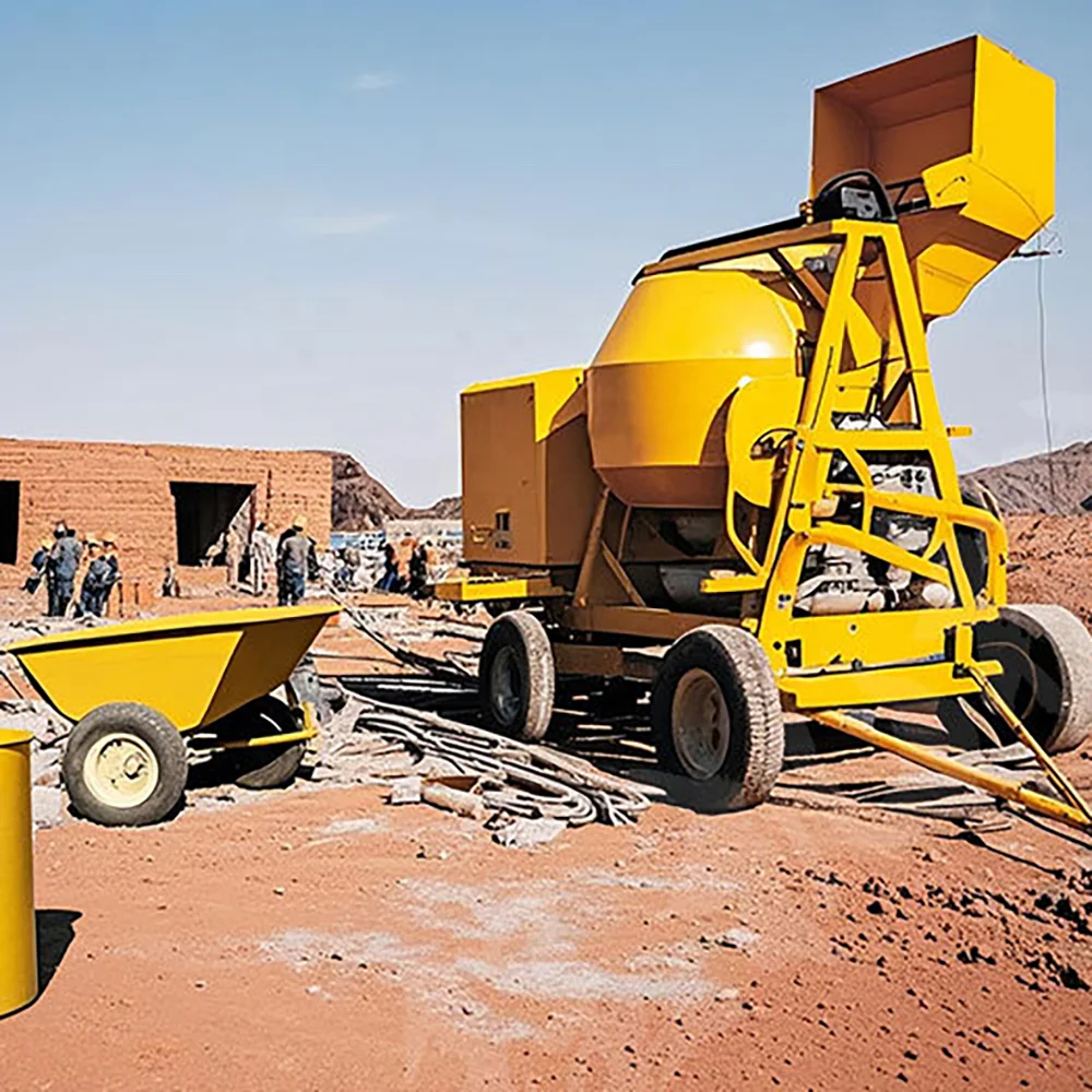 A Portable Diesel Small Concrete Mixer Made in China, with Pump, Diesel Cement Mixer with Wheels and Motor Customized
A Portable Diesel Small Concrete Mixer Made in China, with Pump, Diesel Cement Mixer with Wheels and Motor Customized