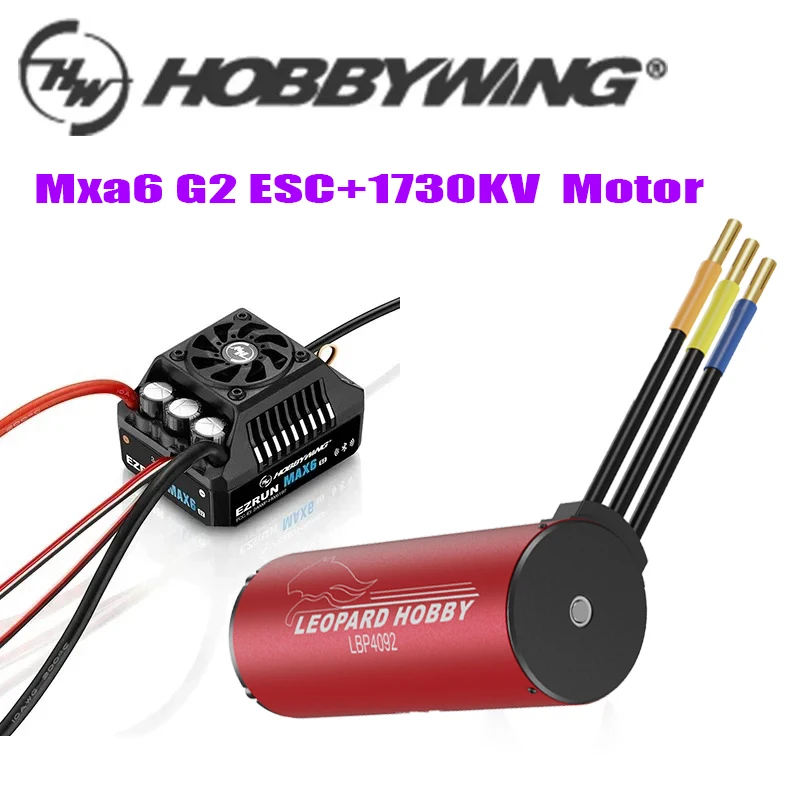 Hobbywing EzRun MAX6 G2 ESC 200A Waterproof 3-8S Lipo LEOPARDHOBBY LBP4092 Motor Combo Brushless For 1/8 RC Car Accessories
Hobbywing EzRun MAX6 G2 ESC 200A Waterproof 3-8S Lipo LEOPARDHOBBY LBP4092 Motor Combo Brushless For 1/8 RC Car Accessories