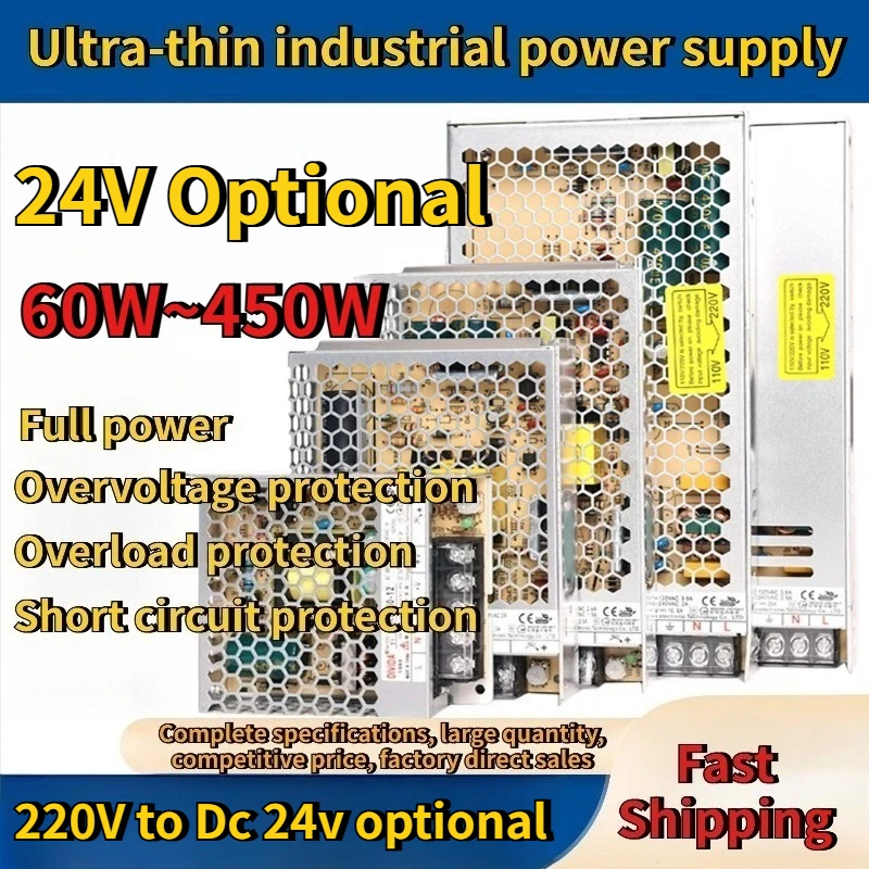 Switching Power Supply 24V Ultra-thin Constant Voltage Single-group Output Lighting Transformers with Multiple Power
Switching Power Supply 24V Ultra-thin Constant Voltage Single-group Output Lighting Transformers with Multiple Power