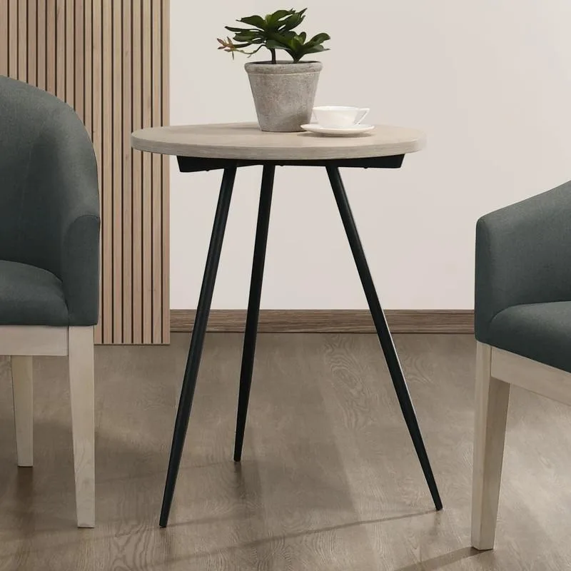 HOMLUX-Neroli Oak White 24" Contemporary Round Side Table with Black Metal Base
HOMLUX-Neroli Oak White 24" Contemporary Round Side Table with Black Metal Base