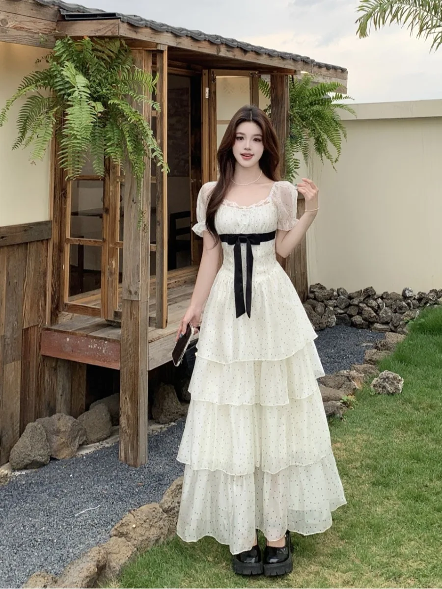 plus Size Polka Dot Summer New Waist Cinching Design Knot Cake Long Dress Commute Style Korean Version A-Line Skirt
plus Size Polka Dot Summer New Waist Cinching Design Knot Cake Long Dress Commute Style Korean Version A-Line Skirt