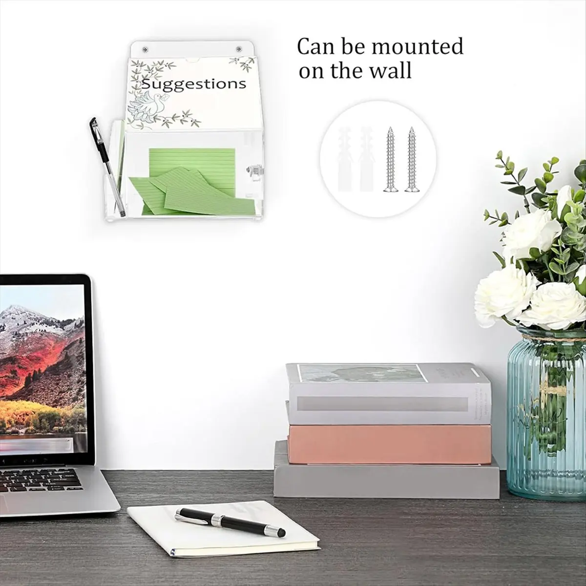A56K Acrylic Suggestion Box with Lock Wall Mounted Acrylic Donation Box with 5x7In Sign Slot Ballot Boxes Transparent
A56K Acrylic Suggestion Box with Lock Wall Mounted Acrylic Donation Box with 5x7In Sign Slot Ballot Boxes Transparent
