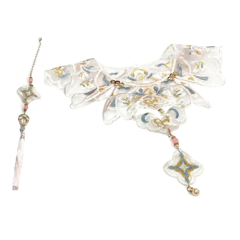 Handmade Sewing Patchwork False Collar Chinese Vintage Embroidered Flower Cloud Shoulder Neckline Shawl Wrap Capelet
Handmade Sewing Patchwork False Collar Chinese Vintage Embroidered Flower Cloud Shoulder Neckline Shawl Wrap Capelet