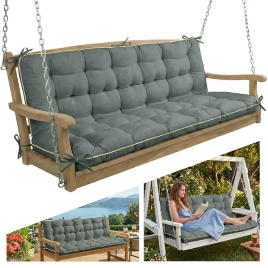 Outdoor patio bench swing cushions, Oxford fabric, charcoal gray, crushed sponge filling for enhanced comfort and durability
Outdoor patio bench swing cushions, Oxford fabric, charcoal gray, crushed sponge filling for enhanced comfort and durability