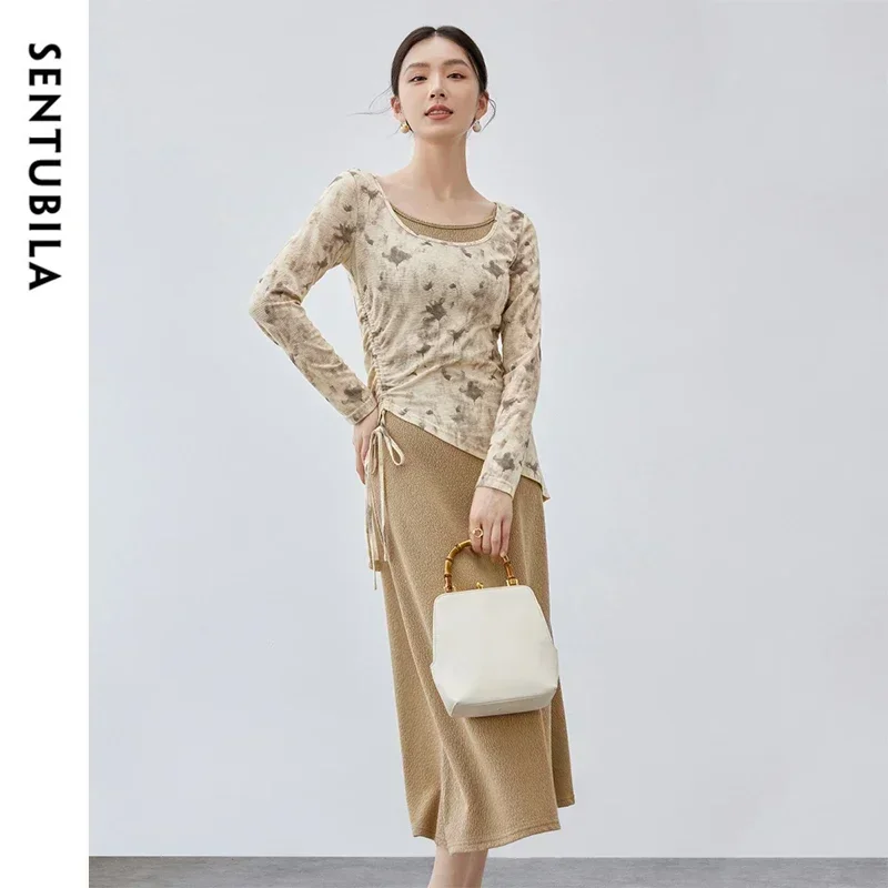 SENTUBILA Women's New Chinese Style 2 Piece Dress Set 2026 Spring Floral Print Ruched Long Sleeve Slip Maxi Dress Sets W43Z57045
SENTUBILA Women's New Chinese Style 2 Piece Dress Set 2026 Spring Floral Print Ruched Long Sleeve Slip Maxi Dress Sets W43Z57045
