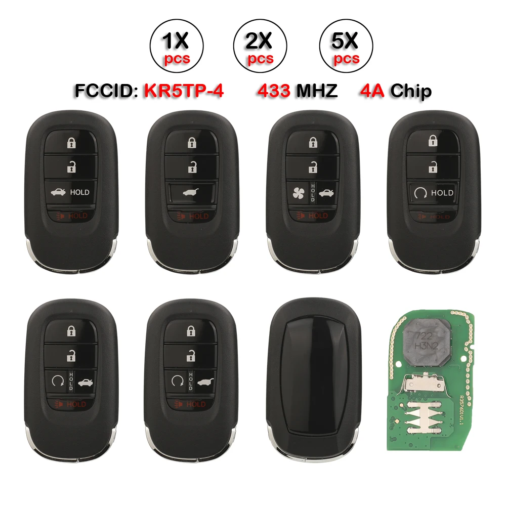 jingyuqin FCC ID: KR5TP-4 433MHz 4A Chip Smart Remote Key For Honda Accord HRV FIT XRV ZRV Odyssey Civic CR-V 2022 2023 2024
jingyuqin FCC ID: KR5TP-4 433MHz 4A Chip Smart Remote Key For Honda Accord HRV FIT XRV ZRV Odyssey Civic CR-V 2022 2023 2024