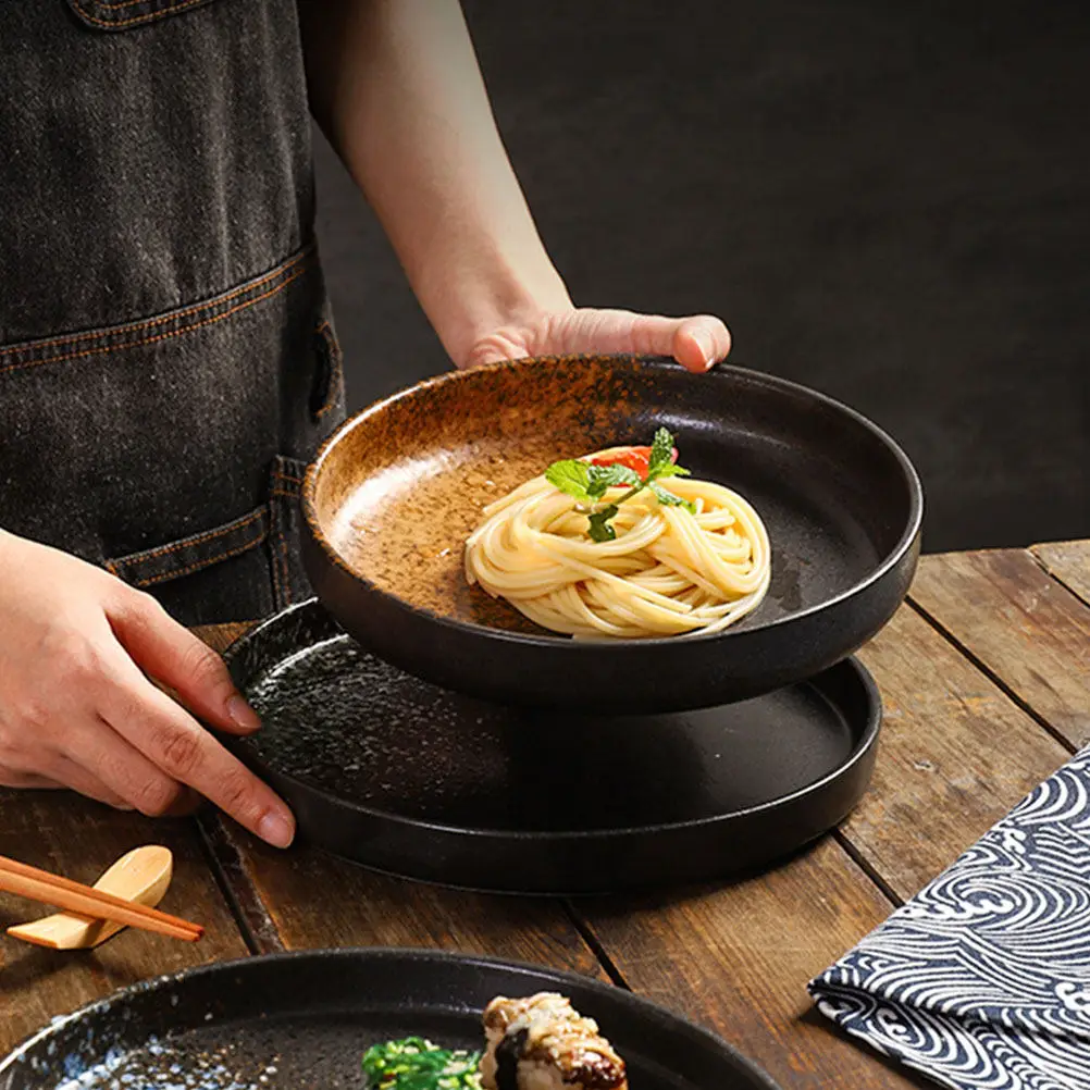 Thick Ceramic Round Plate for Italian Noodles Pasta Sushi Steak Salad Dessert Serving Dish Western Food Tray Household Dinner
Thick Ceramic Round Plate for Italian Noodles Pasta Sushi Steak Salad Dessert Serving Dish Western Food Tray Household Dinner