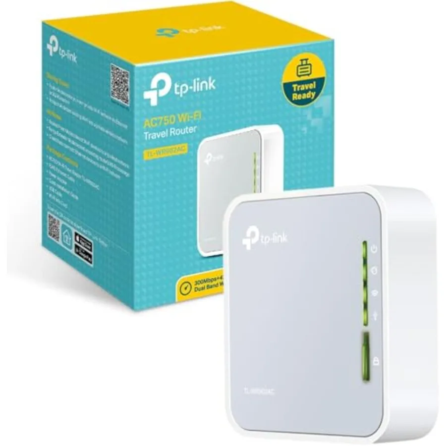 AC750 Wireless Portable Nano Travel Router TL-WR902AC - Support Multiple Modes, WiFi Router/Hotspot/Bridge/Range Extender/Acces
AC750 Wireless Portable Nano Travel Router TL-WR902AC - Support Multiple Modes, WiFi Router/Hotspot/Bridge/Range Extender/Acces