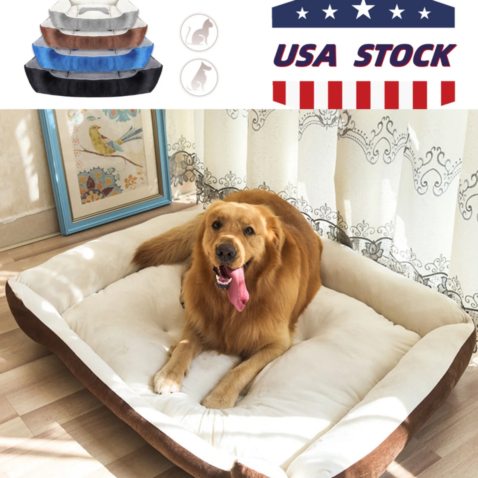 Pet Calming Bed Soft Warm Cat Dog Nest House Small Large Washable Mat USA STOCK
Pet Calming Bed Soft Warm Cat Dog Nest House Small Large Washable Mat USA STOCK