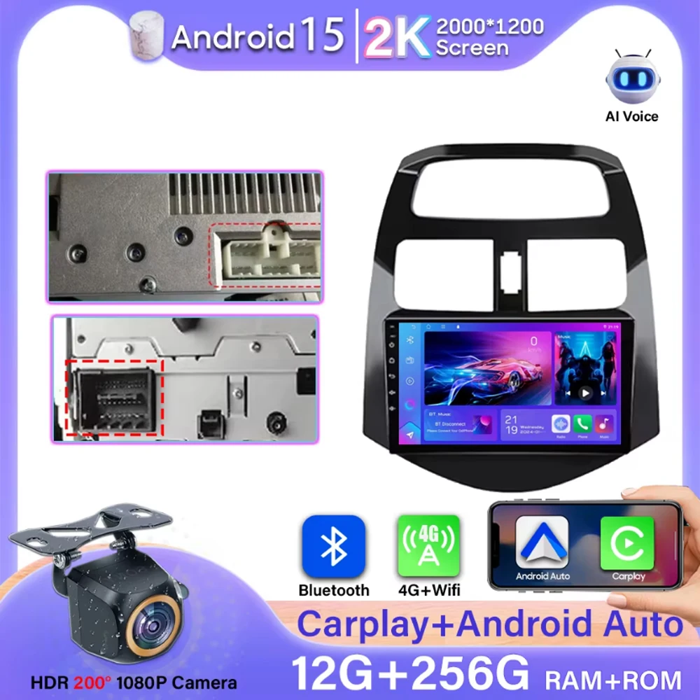 Android 15 Car Radio Multimedia Video Player For Chevrolet Spark Beat Matiz Creative 2010-2014 2Din 4G Navigation Carplay 2k BT
Android 15 Car Radio Multimedia Video Player For Chevrolet Spark Beat Matiz Creative 2010-2014 2Din 4G Navigation Carplay 2k BT