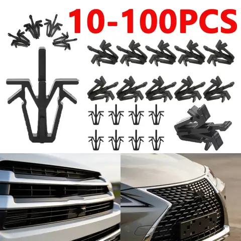 10-100 Uds. Piezas de repuesto de sujetadores de rejilla delantera de plástico duradero para camioneta Camry (Tacoma Hilux) Toyota RAV4