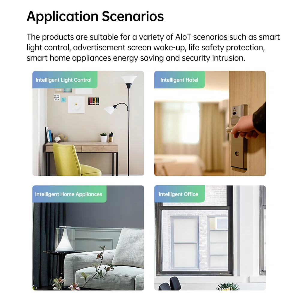 HLK-LD2402 Millimeter Wave Radar Sensor Module 24G-24.25GHz Human Body Micromotion Sensor Smart Switch
HLK-LD2402 Millimeter Wave Radar Sensor Module 24G-24.25GHz Human Body Micromotion Sensor Smart Switch