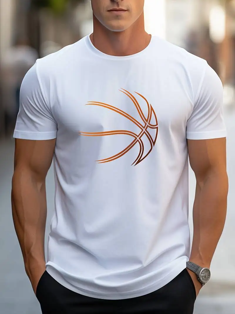 Basketball print men's street fashion crew neck T-shirt summer casual comfortable Cotton T-shirt men's top
Basketball print men's street fashion crew neck T-shirt summer casual comfortable Cotton T-shirt men's top