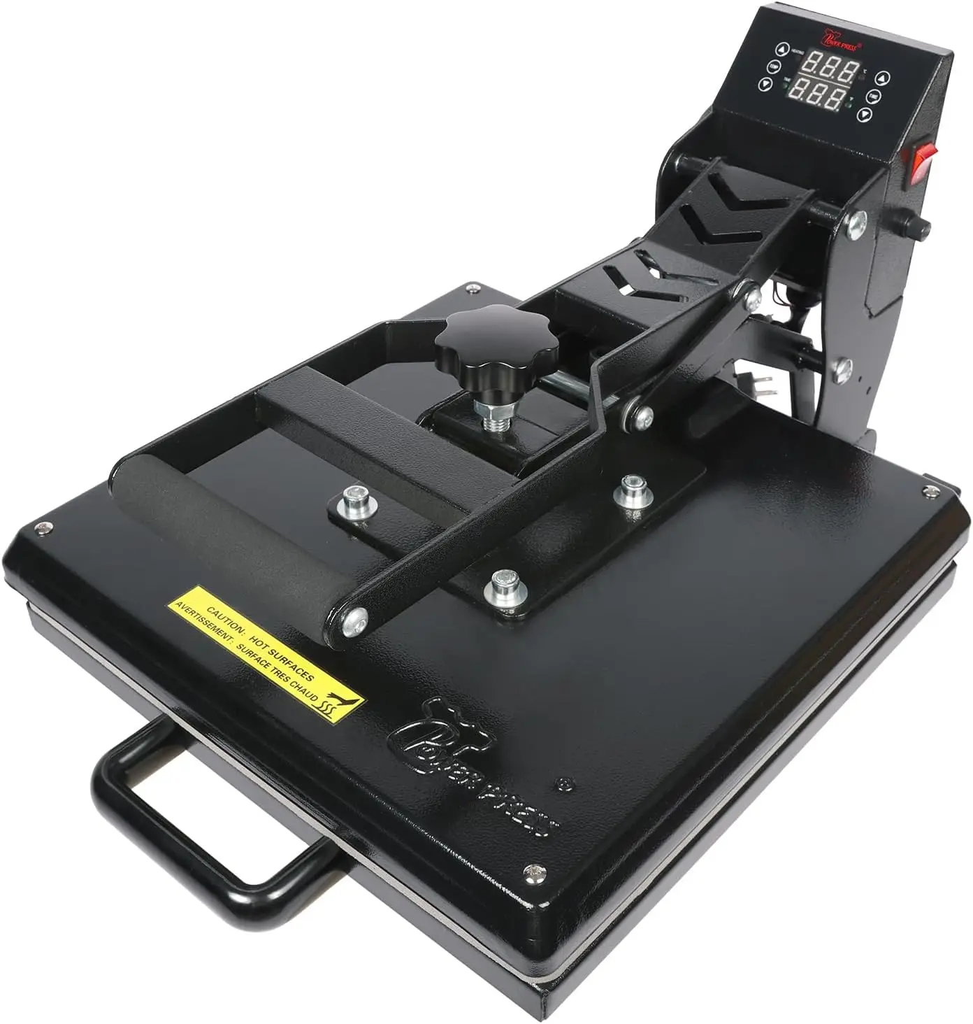 PowerPress Industrial-Quality Digital Sublimation Heat Press Machine for T Shirt, 15x15 Inch, Black
PowerPress Industrial-Quality Digital Sublimation Heat Press Machine for T Shirt, 15x15 Inch, Black