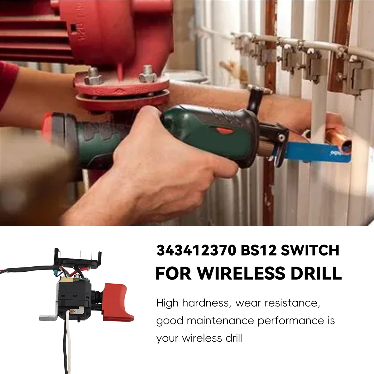 MARQ BS12 Power Tool Switch for METABO Power Max BS 10.8V 12V Cordless Drill Trigger Quick 343412370 Power Tool Accessories
MARQ BS12 Power Tool Switch for METABO Power Max BS 10.8V 12V Cordless Drill Trigger Quick 343412370 Power Tool Accessories