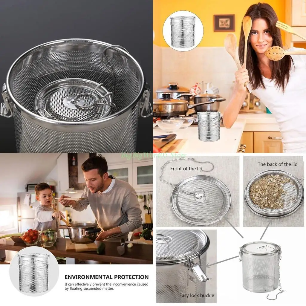 24TE Colander Strainer Stainless Steel Hook and Chain Design Seasoning Bag Taste Gift
24TE Colander Strainer Stainless Steel Hook and Chain Design Seasoning Bag Taste Gift
