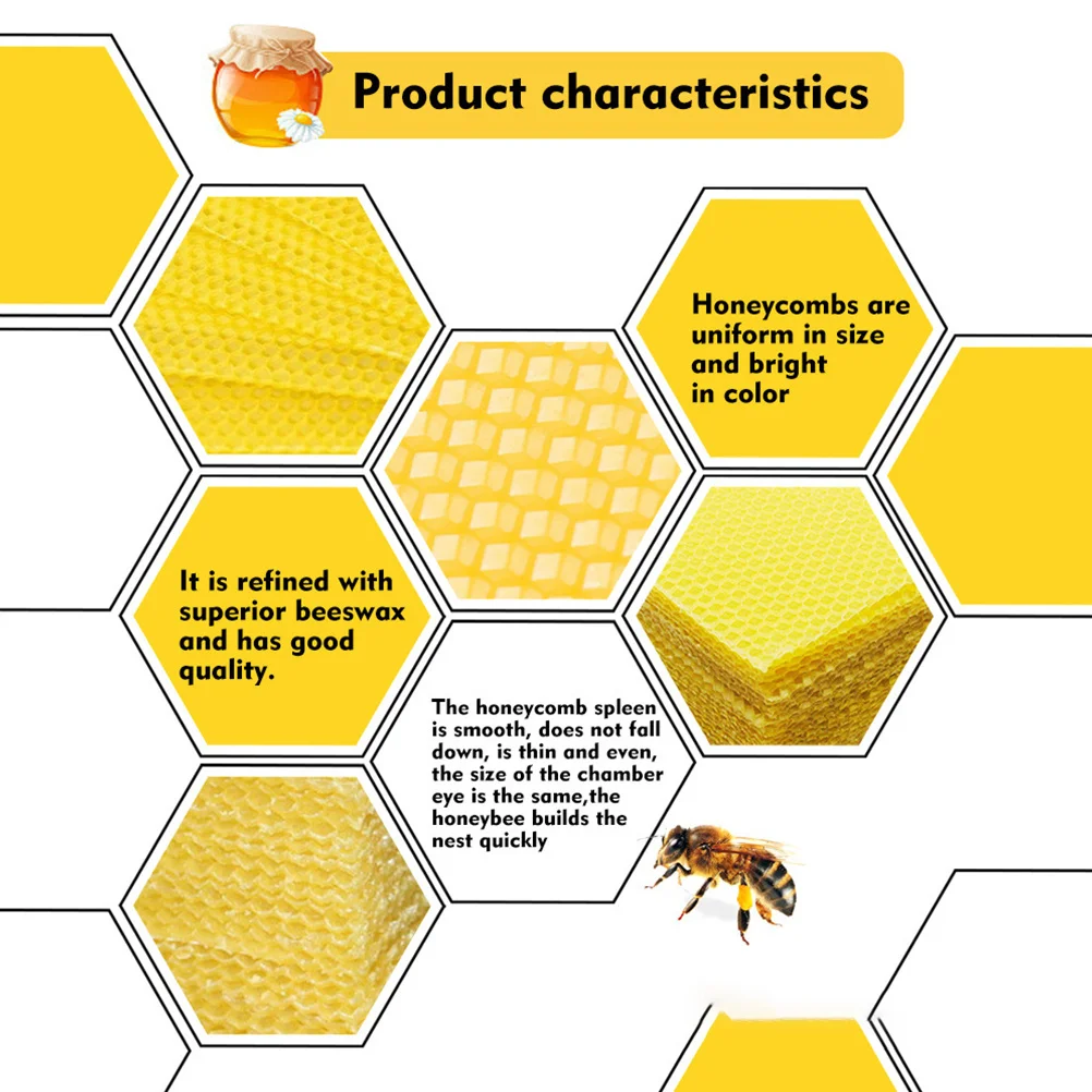 30pcs Nest Foundation Sheets Natural Beeswax Fast Nesting Durable Beehive Building High Production
30pcs Nest Foundation Sheets Natural Beeswax Fast Nesting Durable Beehive Building High Production