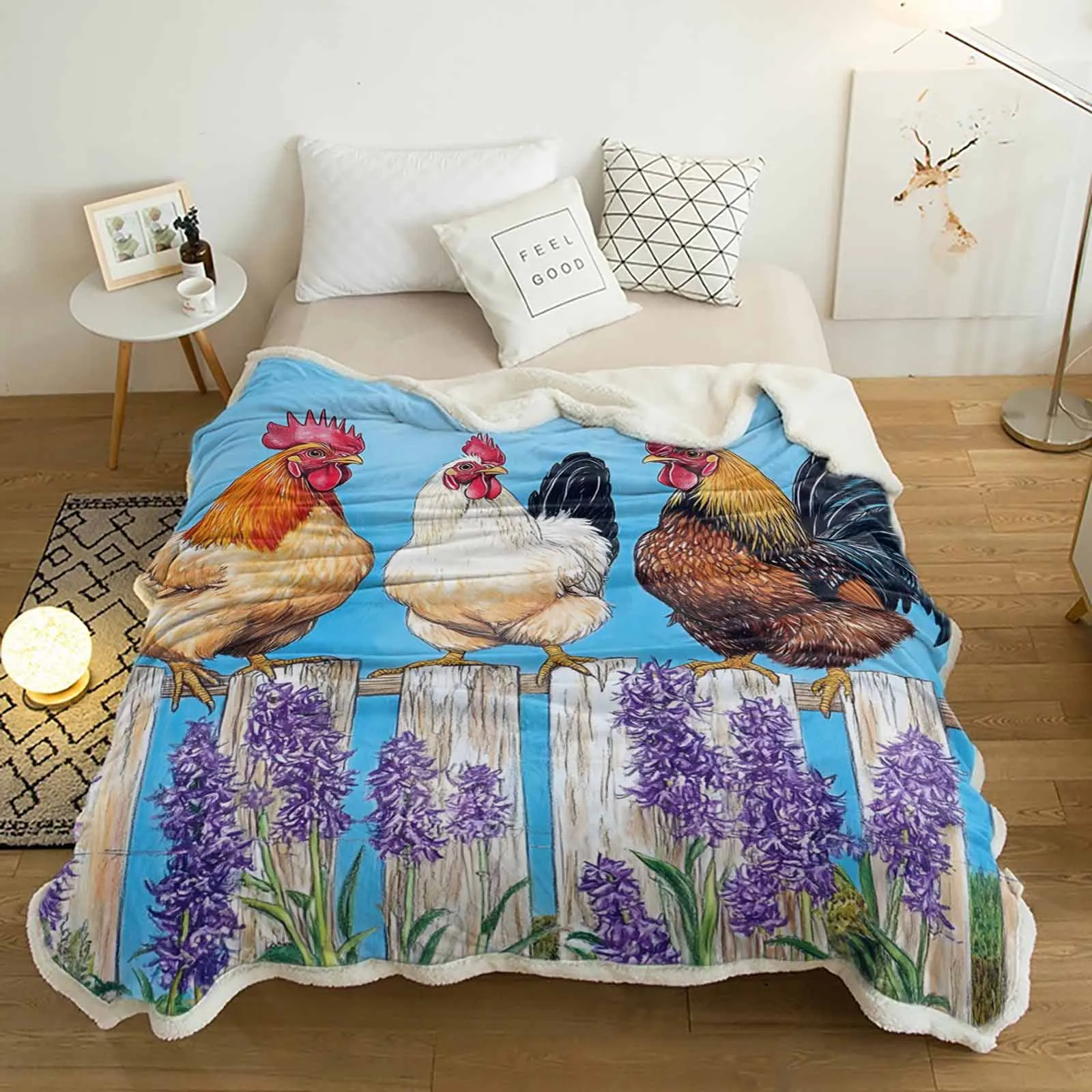 Watercolor Rooster Farm Flowers Cashmere Blanket Warm Winter Soft Throw Blankets for Beds Sofa Wool Blanket Bedspread
Watercolor Rooster Farm Flowers Cashmere Blanket Warm Winter Soft Throw Blankets for Beds Sofa Wool Blanket Bedspread