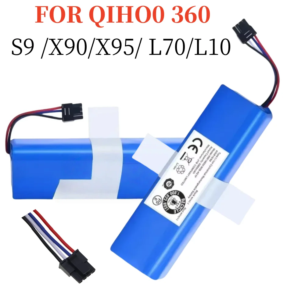 Li-ion Battery 14.4V 5200mAh for Eufy Robovac L70 Hybrid T2190,Eufy 360 S9 X90 X95 Vacuum Cleaner Part Number INR18650 M26-4S2P
Li-ion Battery 14.4V 5200mAh for Eufy Robovac L70 Hybrid T2190,Eufy 360 S9 X90 X95 Vacuum Cleaner Part Number INR18650 M26-4S2P