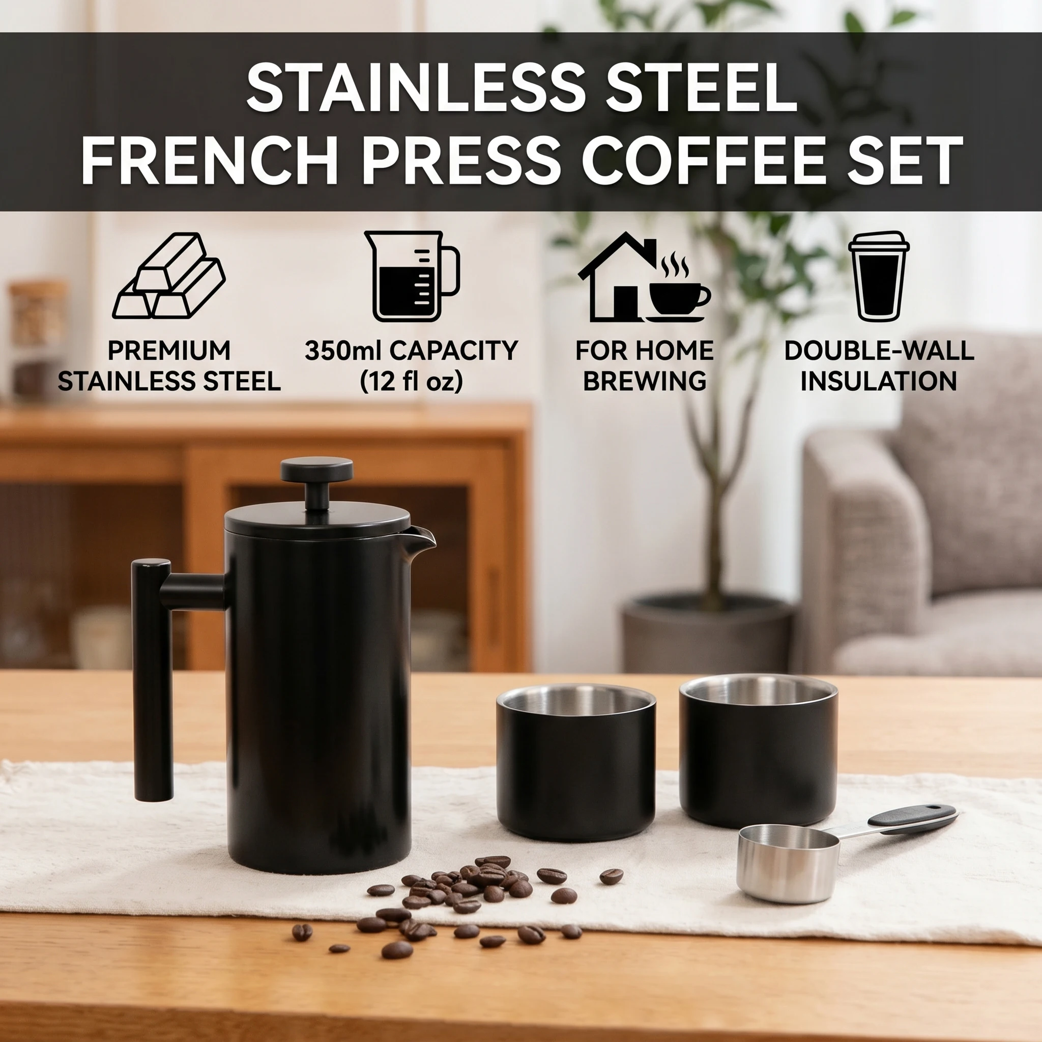 350ml Coffee French Press Pot With Filter,stainless steel material Hand Punch Coffee Pot Multifunctional Brewing Tea Milk Pot
350ml Coffee French Press Pot With Filter,stainless steel material Hand Punch Coffee Pot Multifunctional Brewing Tea Milk Pot