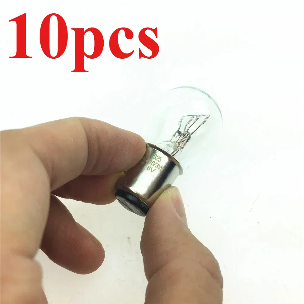 10pcs for Car and Motorcycle 6v 12V Tail Light Fittings Double Wire High Foot 6V Tail Light Brake Bulb
10pcs for Car and Motorcycle 6v 12V Tail Light Fittings Double Wire High Foot 6V Tail Light Brake Bulb