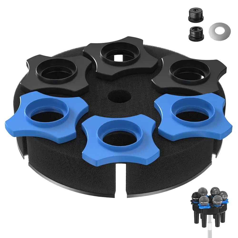 Free Shipping Multi Microphone Holder Up to 6 Mics - Aluminum Mic Holder for Handheld Wired & Wireless Mics, Mounts on 5/8\, 3/8
Free Shipping Multi Microphone Holder Up to 6 Mics - Aluminum Mic Holder for Handheld Wired & Wireless Mics, Mounts on 5/8\, 3/8