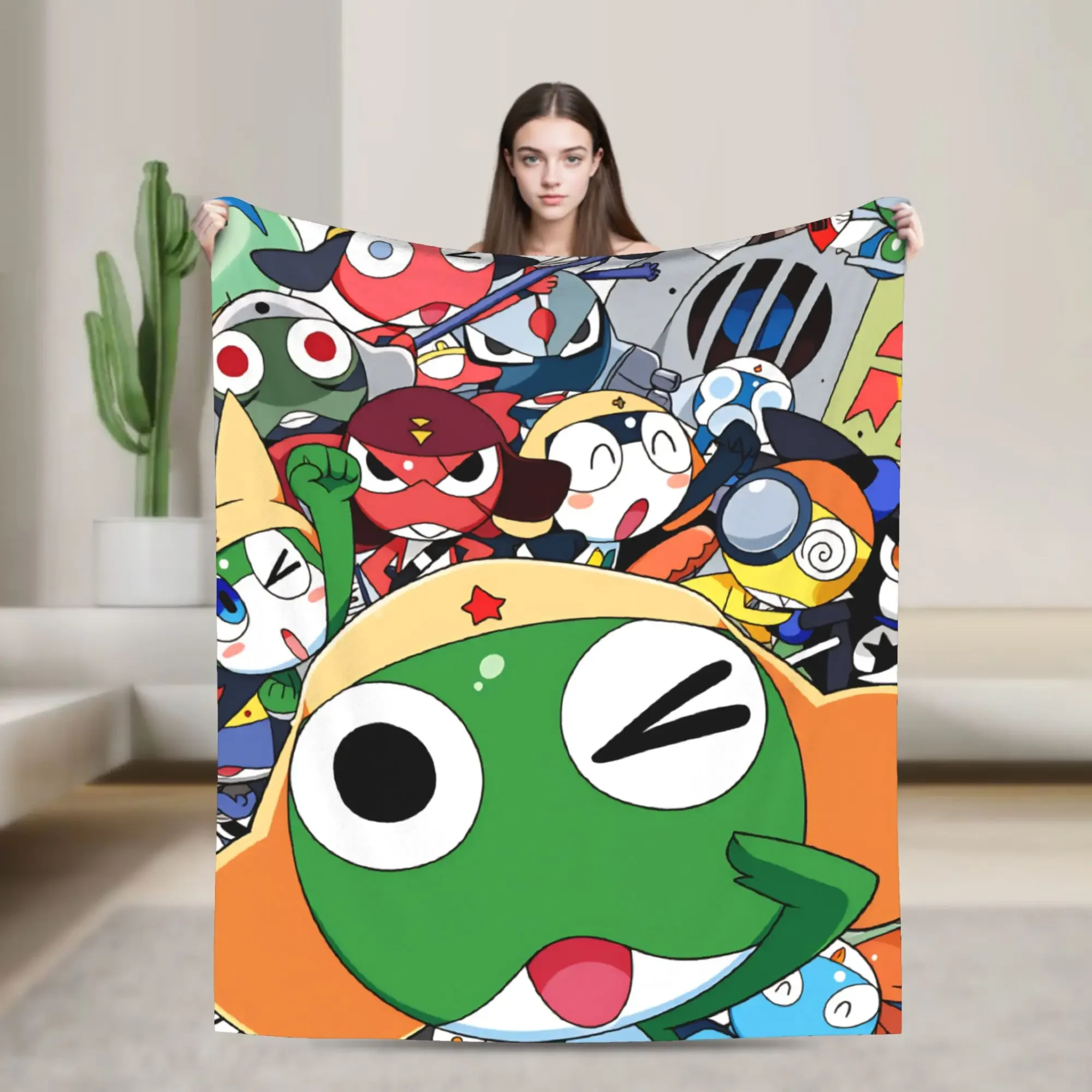 Cartoon Funny Keroro Gunsou Frog Warm Plush Throw Blanket for Couch Bed Sofa Soft Flannel Camping Blanket with Aesthetic Design
Cartoon Funny Keroro Gunsou Frog Warm Plush Throw Blanket for Couch Bed Sofa Soft Flannel Camping Blanket with Aesthetic Design