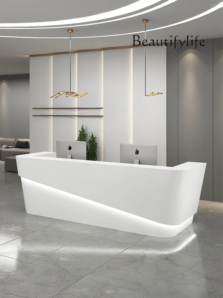 a Checkout page Bar Front Desk Clothing Store Hotel Company Reception Desk Light Luxury Modern Simplicity Premium Sense
a Checkout page Bar Front Desk Clothing Store Hotel Company Reception Desk Light Luxury Modern Simplicity Premium Sense