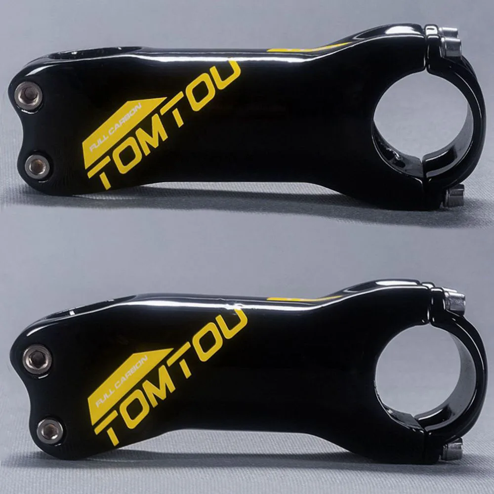 TOMTOU Carbon Fiber Stem Bicycle Stem Bike Stem Cycling Parts Black Gloss Yellow Logo Length 60/70/80/90/100/110/120/130mm
TOMTOU Carbon Fiber Stem Bicycle Stem Bike Stem Cycling Parts Black Gloss Yellow Logo Length 60/70/80/90/100/110/120/130mm