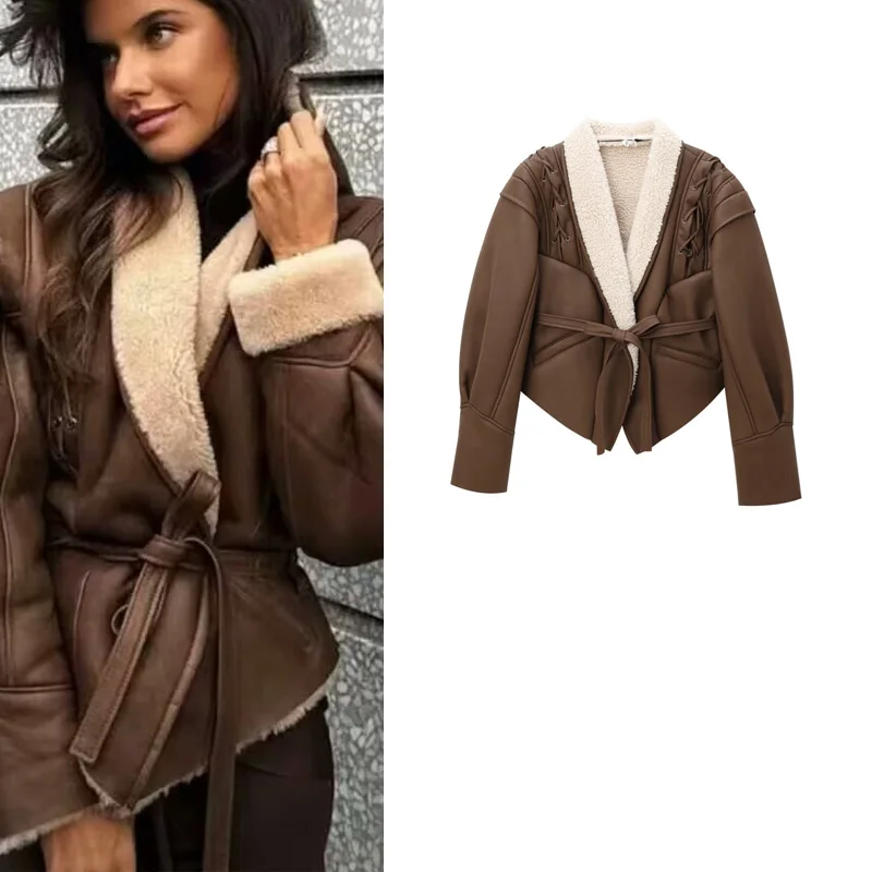 Winter New Women's Bloggers Retro INS Sle Suede Lamb Fur Jaet Belted ort Coat Polyester Fiber Long Sve Regular Sve
Winter New Women's Bloggers Retro INS Sle Suede Lamb Fur Jaet Belted ort Coat Polyester Fiber Long Sve Regular Sve