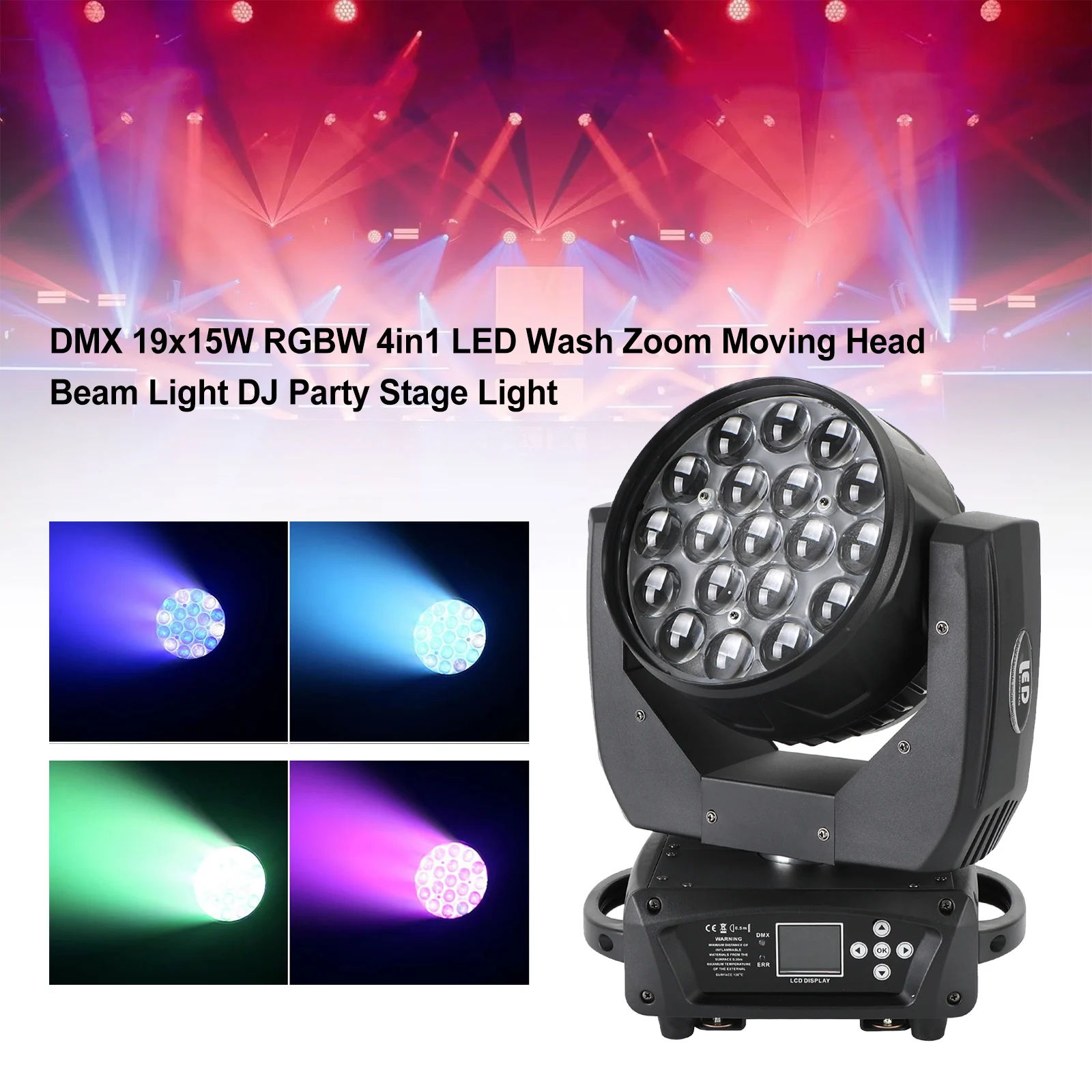 DMX 19x15W RGBW 4in1 Светодиодный прожектор с подвижной головкой и подвижным лучом DJ Party Stage Light
DMX 19x15W RGBW 4in1 Светодиодный прожектор с подвижной головкой и подвижным лучом DJ Party Stage Light