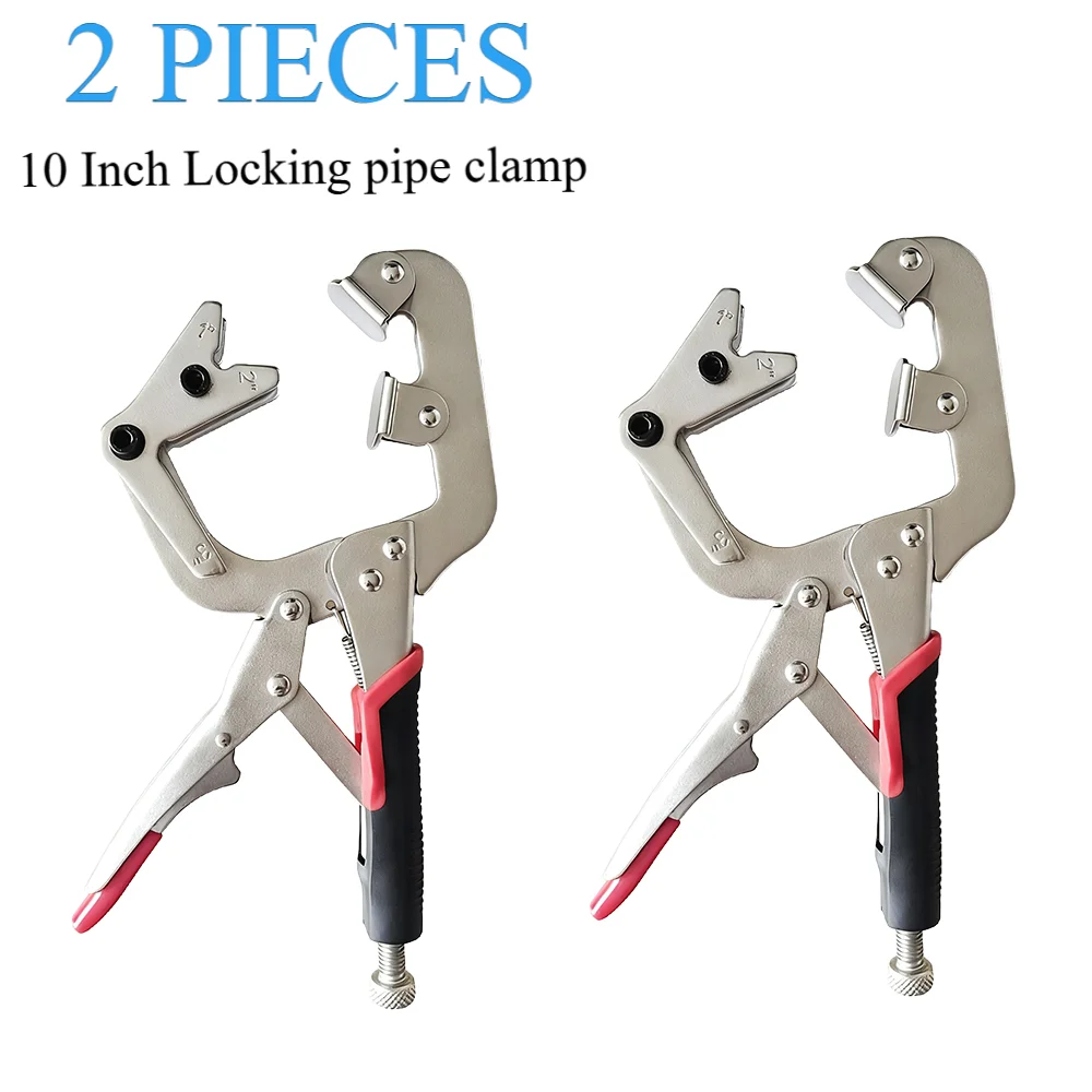2 Pieces 10 inch Locking Pipe Clamp with Swivel V Shape Pads for Clamping Pipe and Tube to Weld and Repair,etc
2 Pieces 10 inch Locking Pipe Clamp with Swivel V Shape Pads for Clamping Pipe and Tube to Weld and Repair,etc