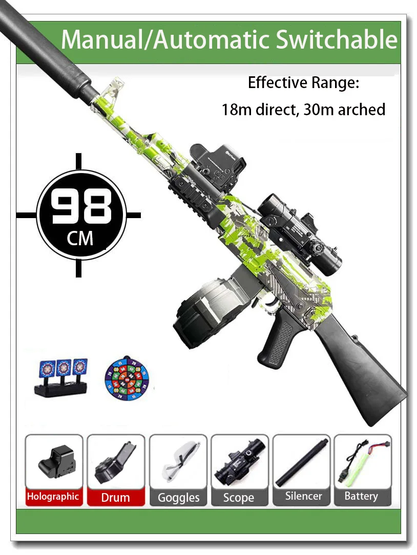 Electric Ak47 Toy Gun Automatic Gel Bullet Blaster Toys Outdoor Game Gel ball Sniper Rifle Splatter Gun toys For Adults gitfs
Electric Ak47 Toy Gun Automatic Gel Bullet Blaster Toys Outdoor Game Gel ball Sniper Rifle Splatter Gun toys For Adults gitfs